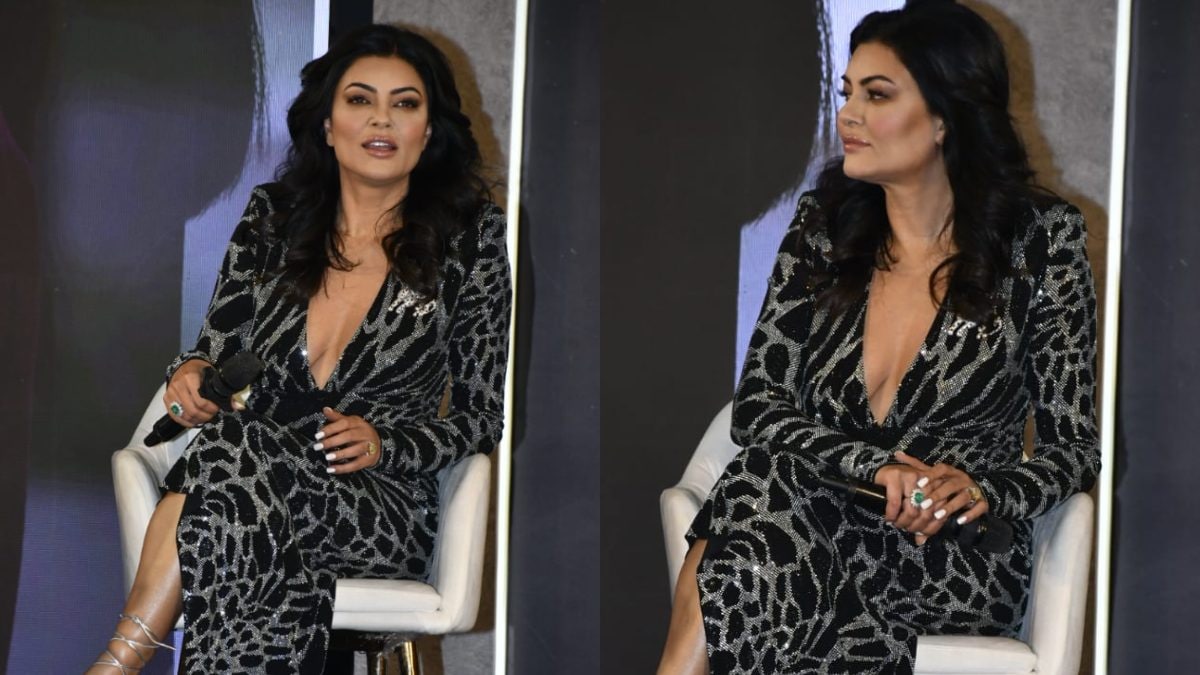 Sushmita Sen Looks Sexy in a Plunging Neckline Dress at Aarya 3 Trailer  Launch, Video Goes Viral - News18