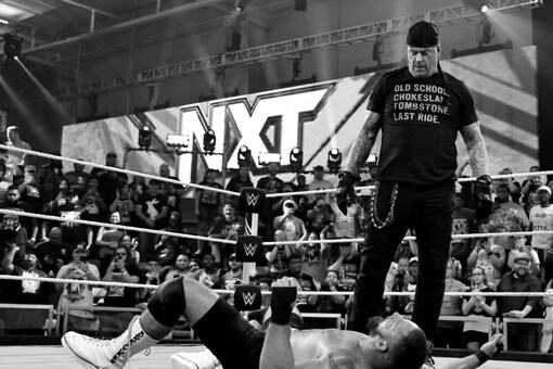 The Undertaker made his return as he took out Bron Breakker. (Credit: Twitter)
