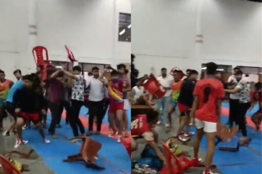 IIT Kanpur Fest Takes Wild Turn As Kabaddi Players Throw Chairs, Beat Each Other in Viral Video (Photo Credits: X/@gharkekalesh)