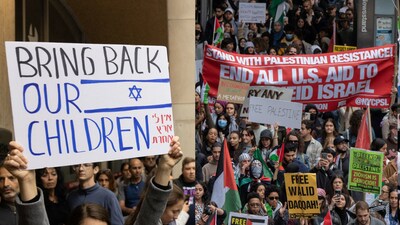 Pro Protesters Pro-Israel, Pro-Palestine Demonstrations Erupt in New York after Hamas ...