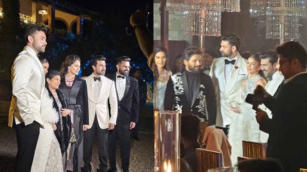 Allu Arjun, Ram Charan Shine In Formals At Varun Tej-Lavanya's Cocktail Party; FIRST Photos Go Viral - Vimarsana News
