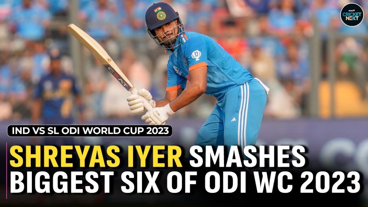 IND vs SL: Shreyas Iyer hits the biggest six of ODI World Cup 2023 ...