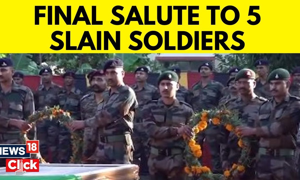 Rajouri Encounter Indian Army J K Police Pay Tributes To 5 Soldiers News18 N18v Jandk News 5107