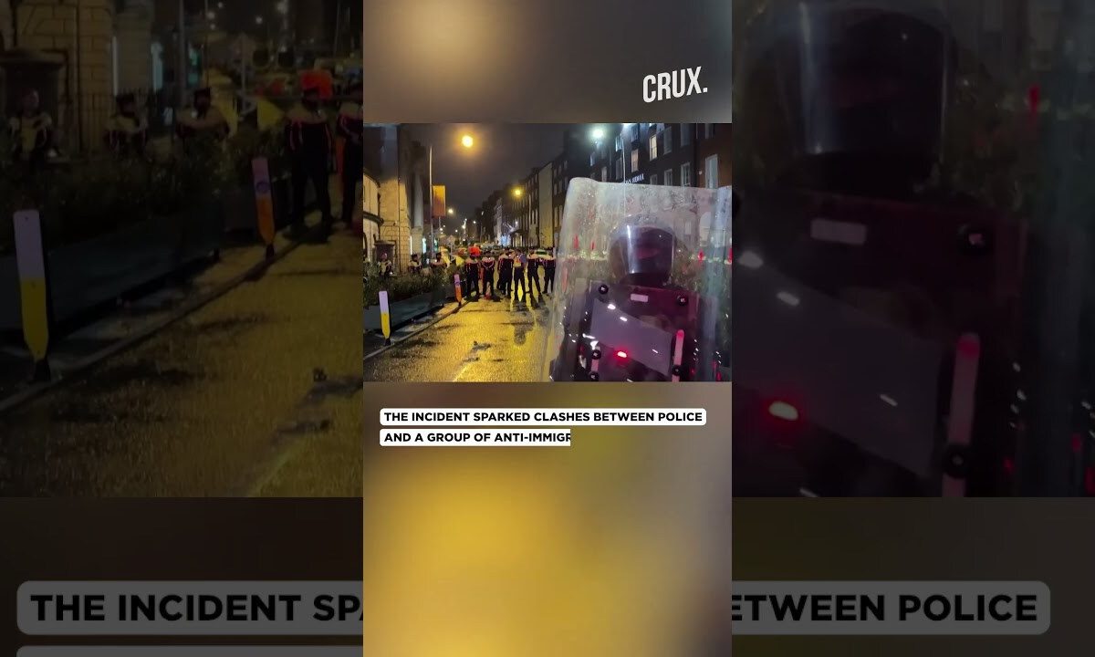 Police Car, Bus Set Ablaze After Five Stabbed In Central Dublin