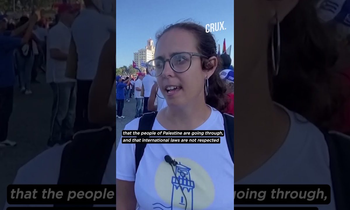 Cuban President Leads Pro-Palestine Rally In Front Of US Embassy In Havana