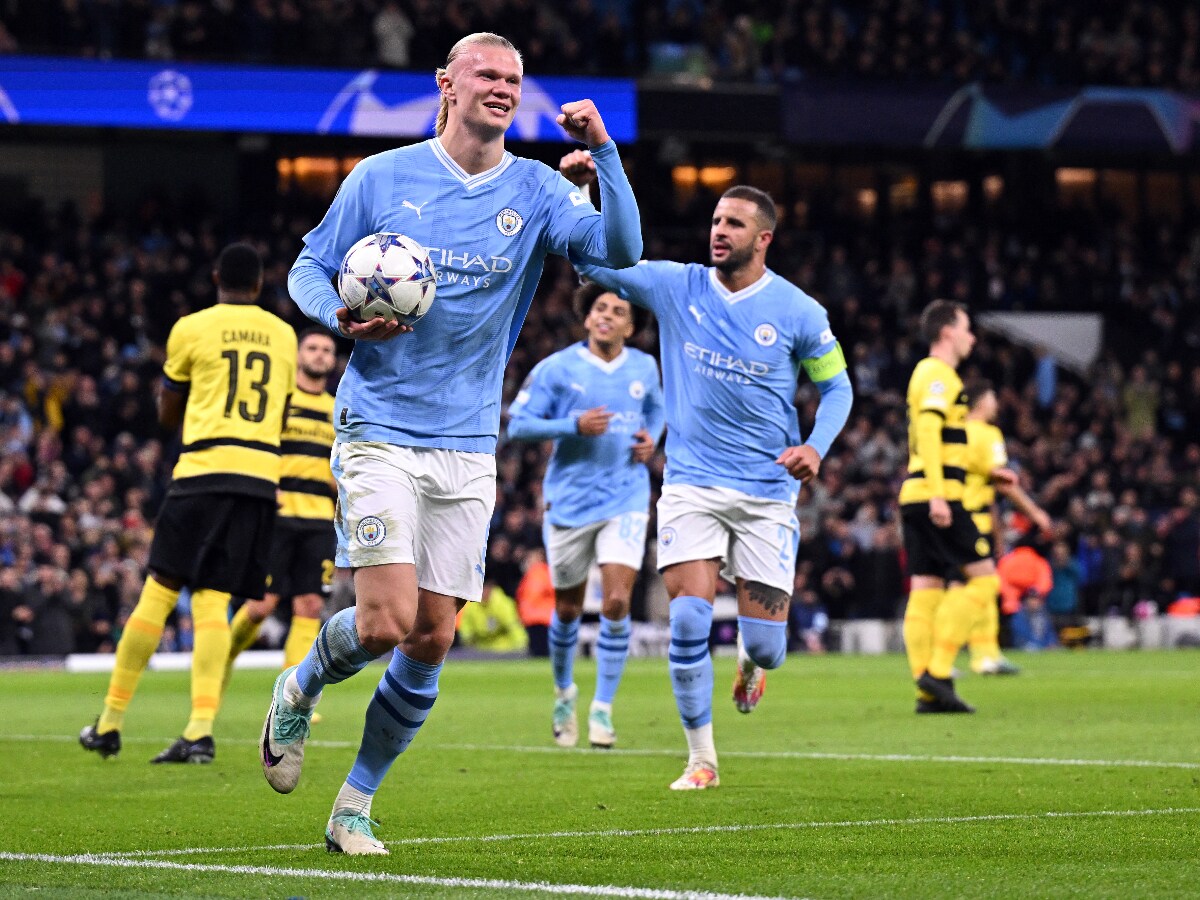 Haaland Scores Two as Man City Beats Young Boys 3-0 and Advances in Champions  League