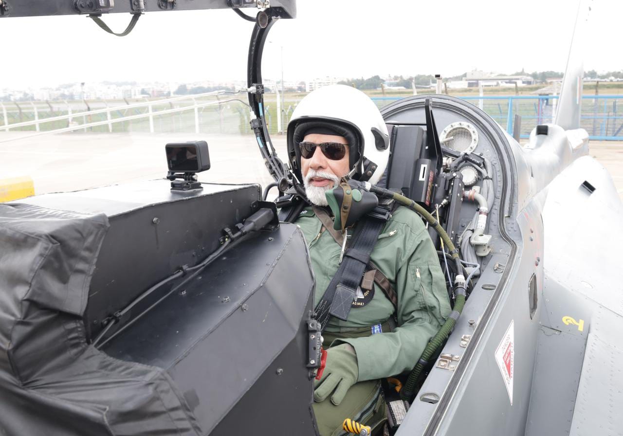 PM Narendra Modi Flies Sortie in Tejas Fighter Jet in Bengaluru