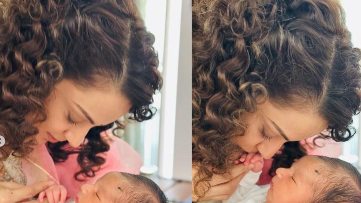 Kanagana Ranaut Holds, Kisses Her Nephew's Little Fingers, Shares Photos From Gantrala Ceremony; Photos - Vimarsana News