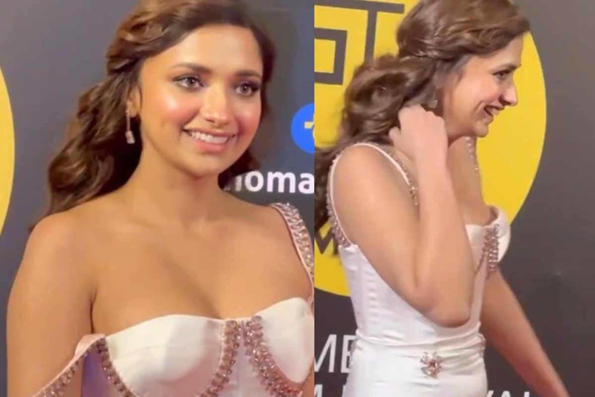 Jiya Shankar Has An Oops Moment As Her Gown Strap Slips off Shoulders,  Tackles It Gracefully; Watch - News18