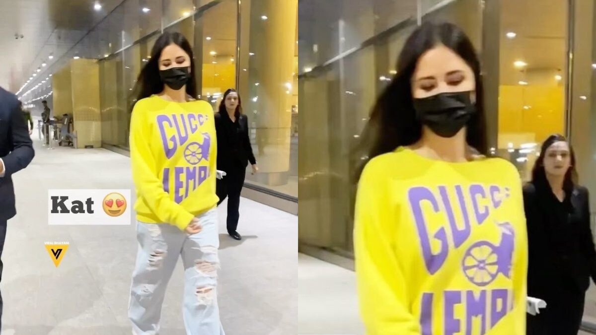 Katrina Kaif Rocks In a Yellow Sweatshirt With Ripped Jeans, Netizens Call Her 'Prettiest'; Watch - Vimarsana News