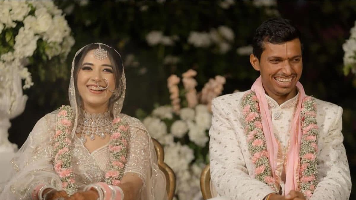 Navdeep Saini All Smiles in His Wedding Pictures With Wife Swati Asthana – See Photos – News18