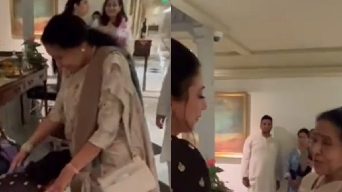 Rupali Ganguly Bows Down And Touches Asha Bhosle’s Feet as Both Interacts During an Event; Watch Video