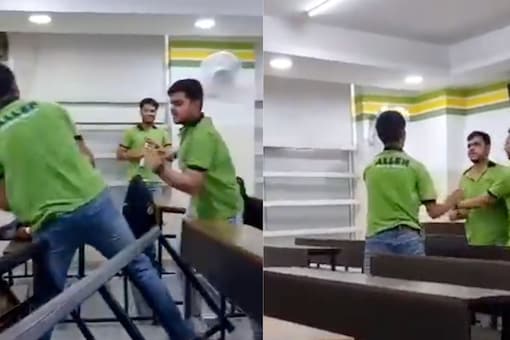 Students Fight, Brutally Thrash Each Other At Coaching Institute Over Seating Issue. (Image: GharKeKalesh3)