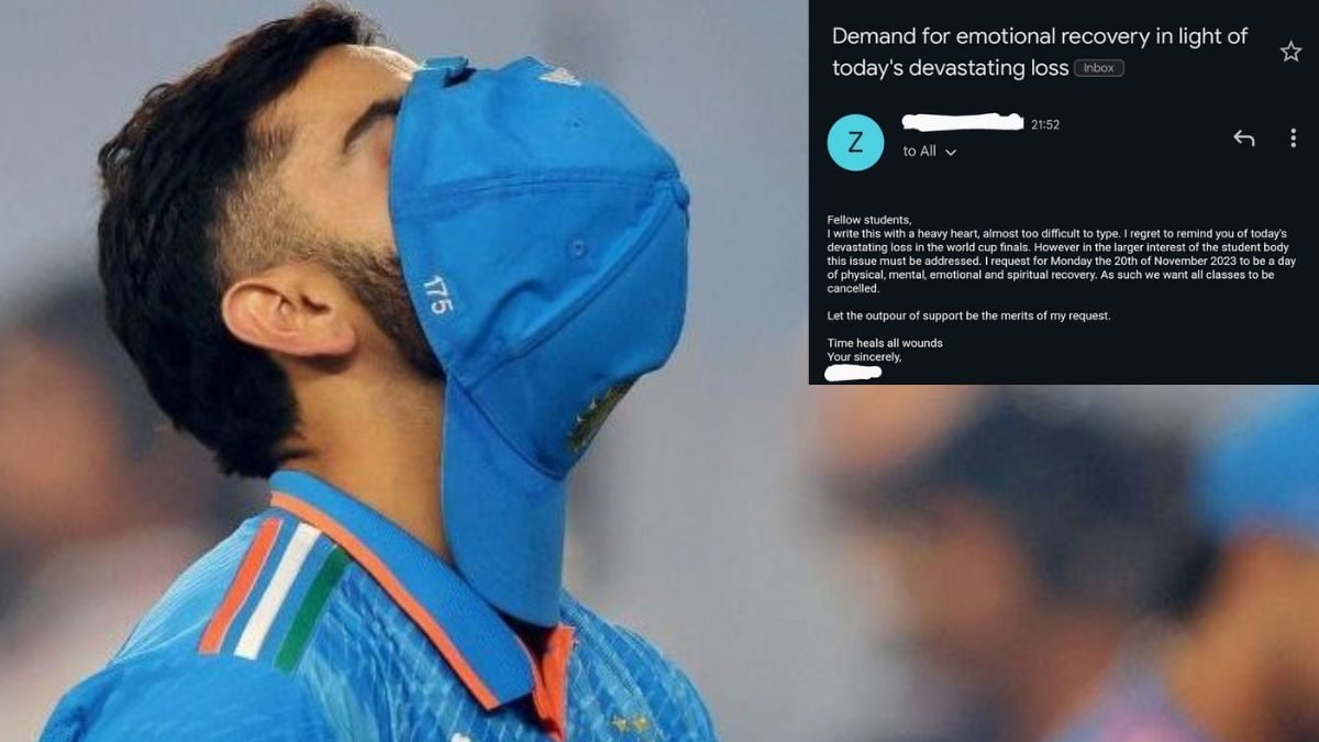 'Cancel Class for Emotional Recovery': Student's Appeal After India's World Cup Loss is All of Us