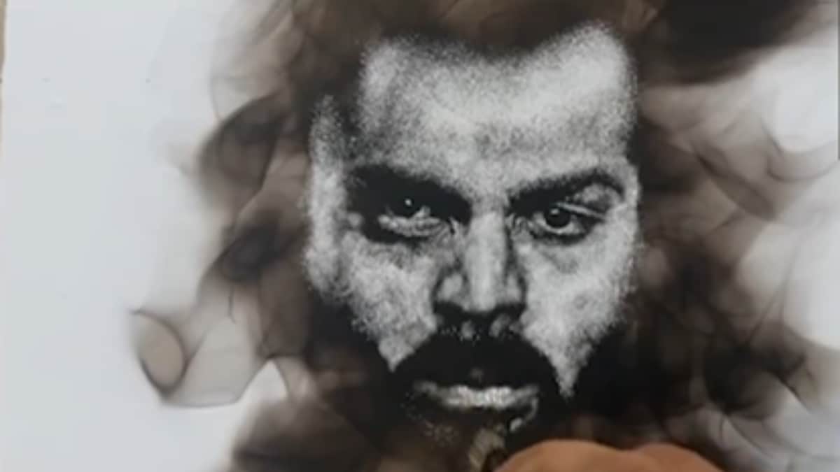 Watch: Smoke Artist Creates Virat Kohli's Stunning Portrait On His 35th Birthday - Vimarsana News