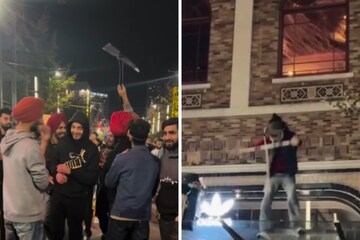 This video of a man making his way through a crowd has Indians