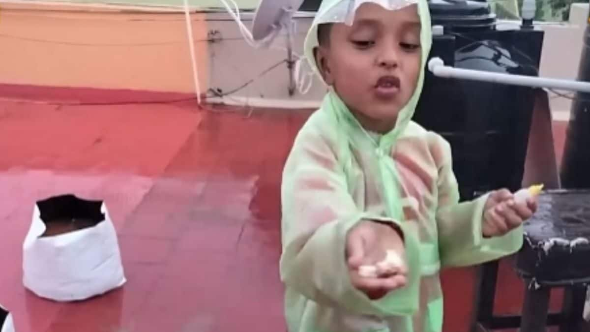 Watch: 5-year-old Coimbatore Kid Dancing In Rains Will Take You Back To Your Childhood