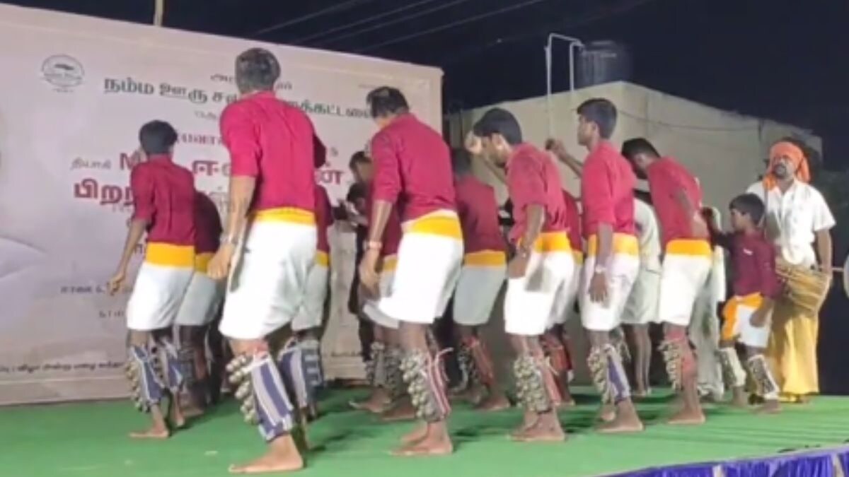 In Tamil Nadu's Erode, Men Wear 2-kg Ghungroo To Perform Local Dance Salangai Attam - Vimarsana News