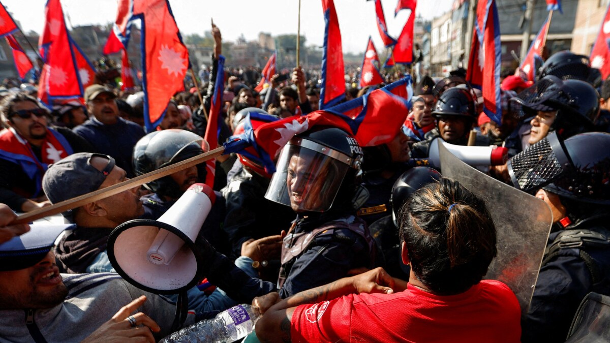 Nepal Riot Police Rout Protesters Seeking Restoration of Monarchy - Vimarsana News