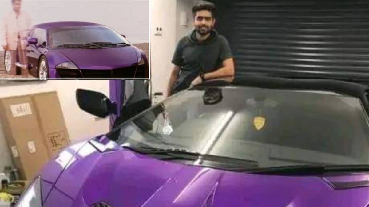 Babar Azam's Purple Lamborghini is Reminding Everyone of Ajay Devgn's ...