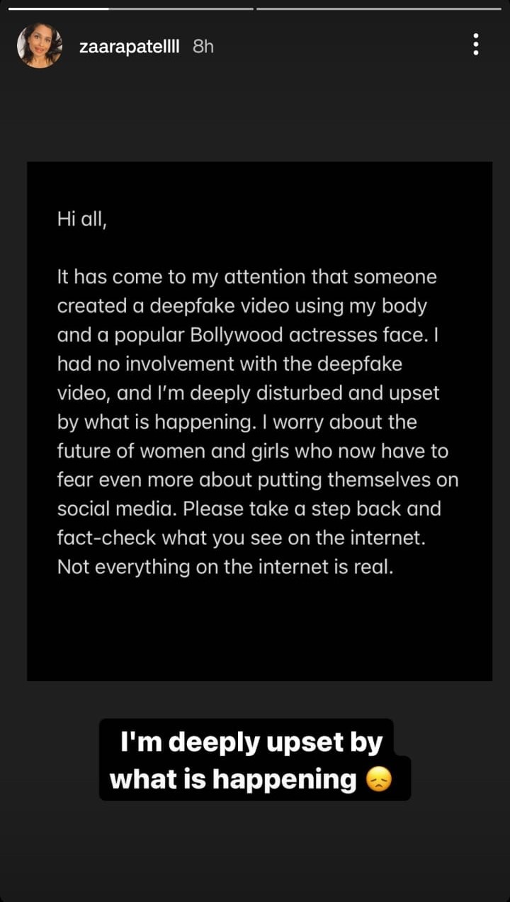 Rashmika Mandanna Deepfake Video: Zara Patel, Woman in Original Clip, REACTS; Says 'I'm Disturbed...' - News18