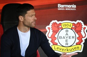 Xabi Alonso, head coach of Bayer Levekusen, who are on top of the Bundesliga table currently. (Credit: AFP)