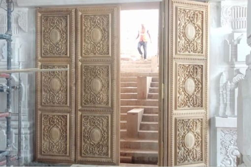 A door for the Ram Temple made by the Hyderabad-based firm. (News18)