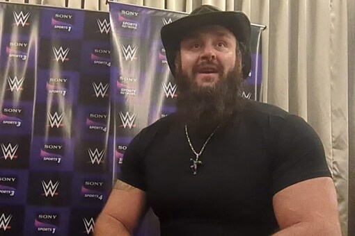 WWE's Braun Strowman during his visit to India (News18 Photo)