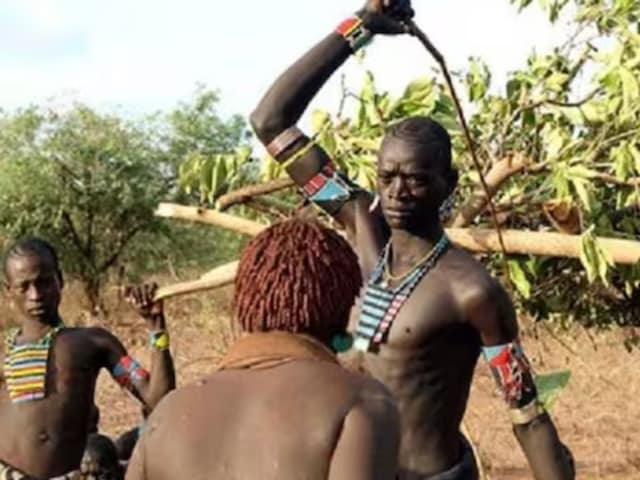 Men Of This African Tribe Get Whipped In Public To Prove They're
