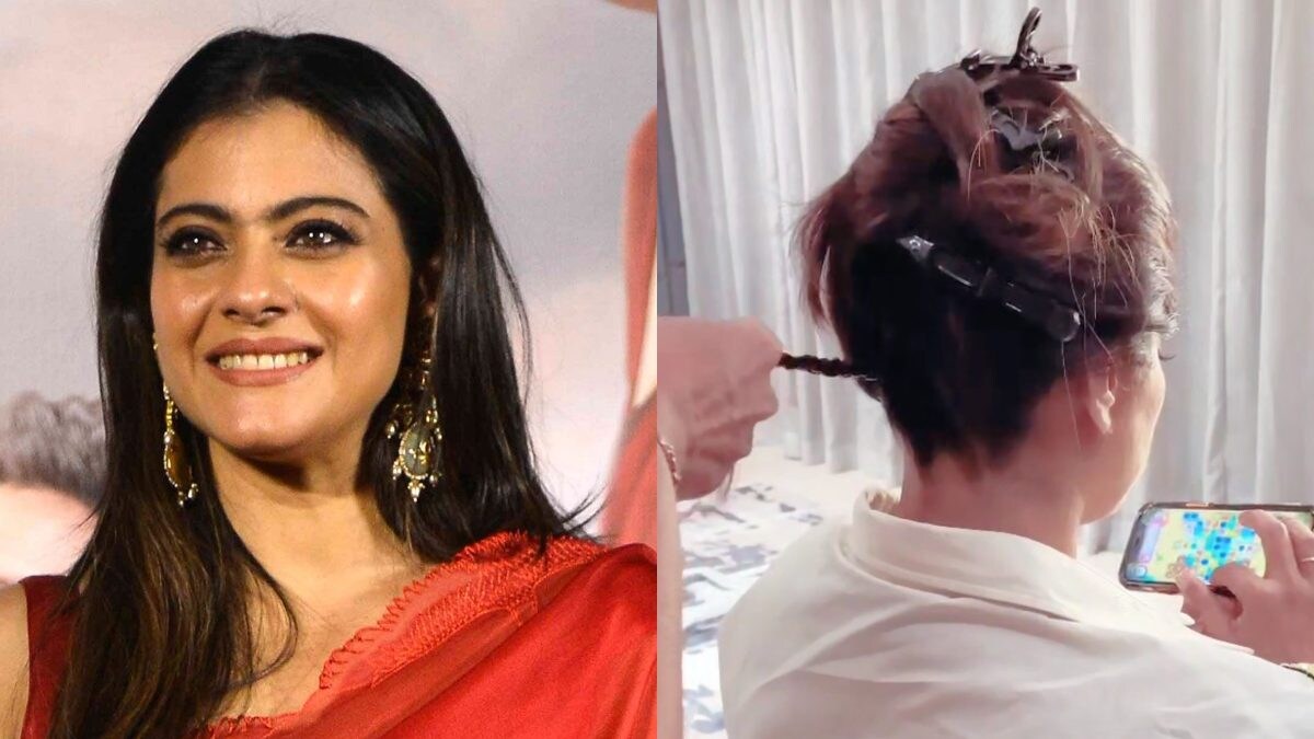 Kajol Plays Candy Crush As She Gets Her Hair Done, Says 'Crushing It