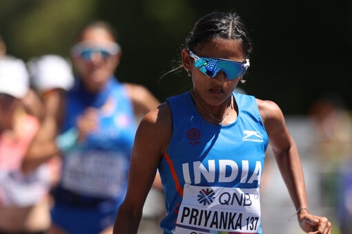 Priyanka Goswami has qualified for the Paris Olympics. (AFP Photo)