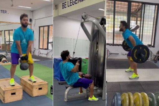 Rishabh Pant sweats it out in the gym