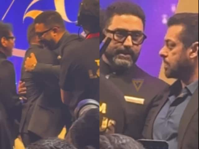 Salman Khan Hugs Abhishek Bachchan, Bonds With Him at Anand Pandit's Bash; Aishwarya Rai MIA; Watch - News18