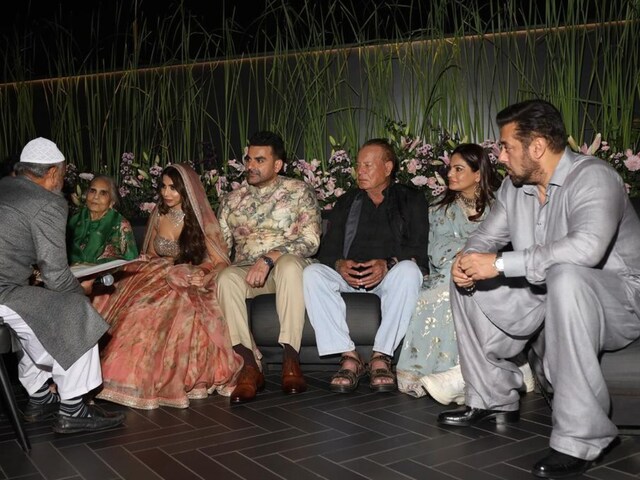 Salman Khan at Arbaaz Khan's wedding. 