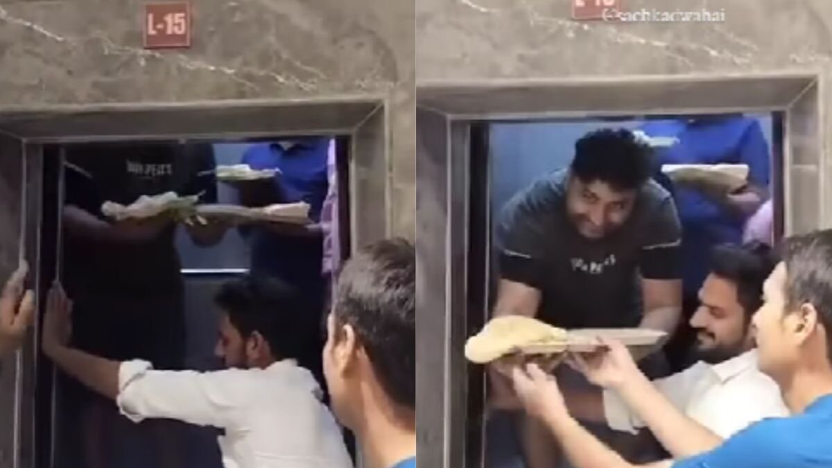 'Hold My Chole Bhature': Noida Men Get Stuck in Lift with Plates in Their Hands, Internet Bemused - Vimarsana News