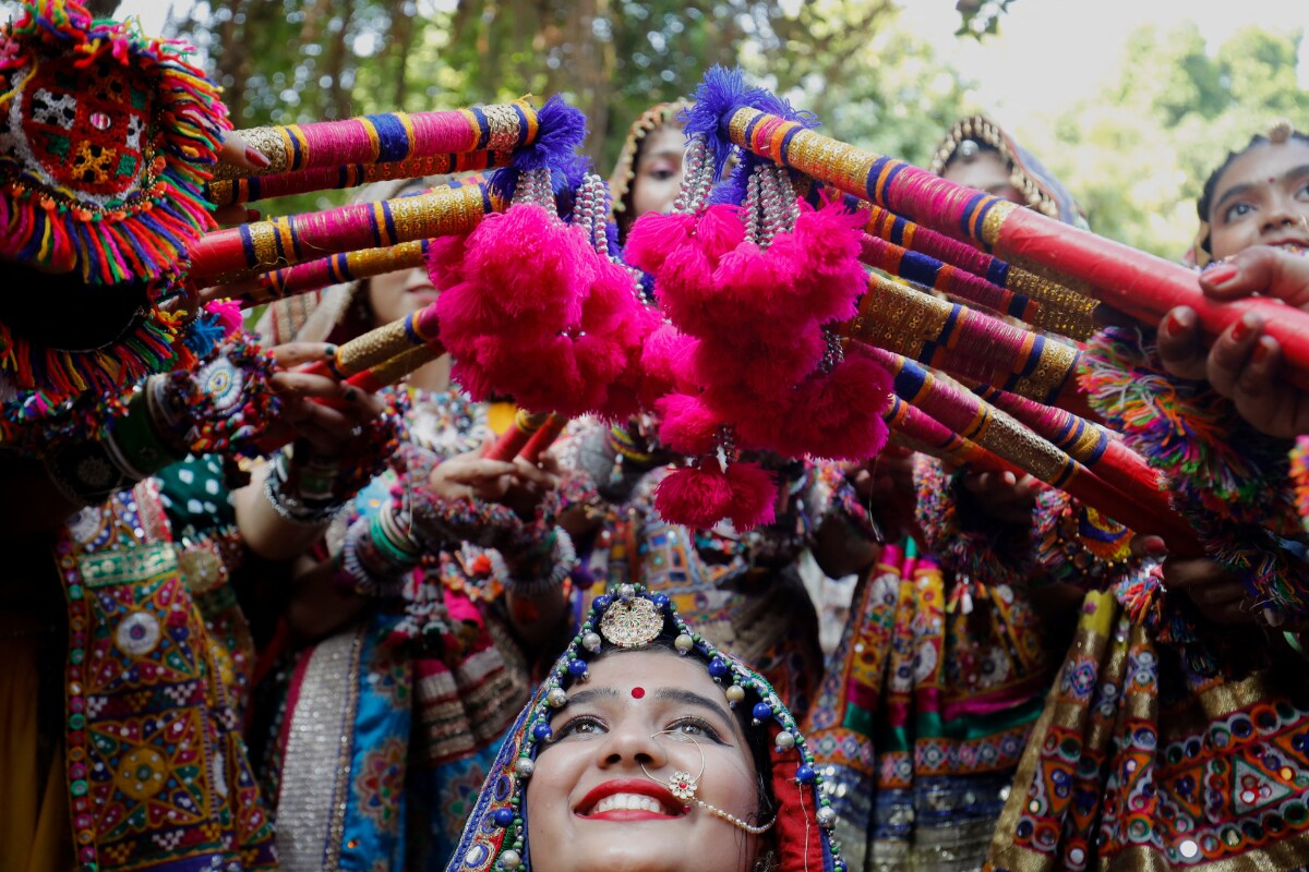 WATCH: Indian Diaspora Celebrates Garba’s UNESCO Heritage Tag at New York Times Square