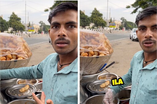 The pani puri seller revealed that he earns Rs 2,500 every day. (Image Credits: Instagram)