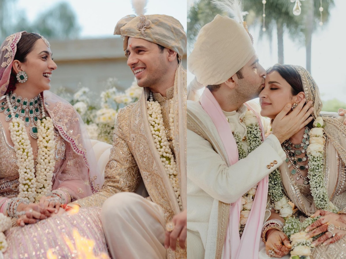 New Bride Parineeti Chopra's Handcrafted Golden Wedding Lehenga