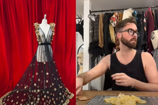 Gunnar Deatherage made the dress to mark World Aids Day.  (Photo Credits: Youtube)