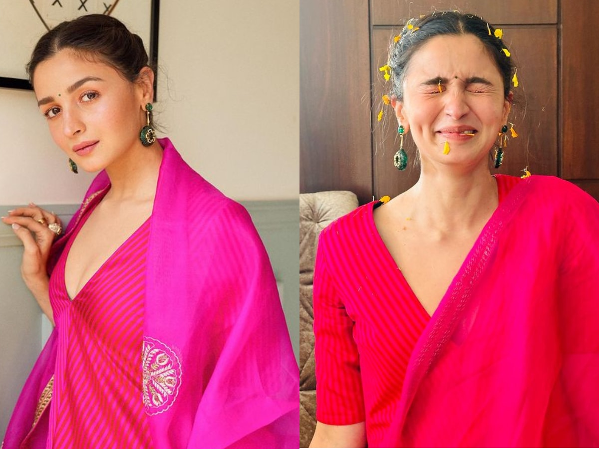 Alia Bhatt in Peach Coloured Designer Ruffled Dress by Georges Chakra | Alia  Bhatt | Ladyindia – Lady India