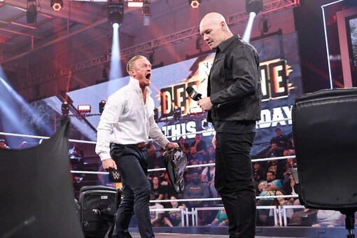 Ilja Dragunov and Baron Corbin at WWE NXT (Credit: WWE)