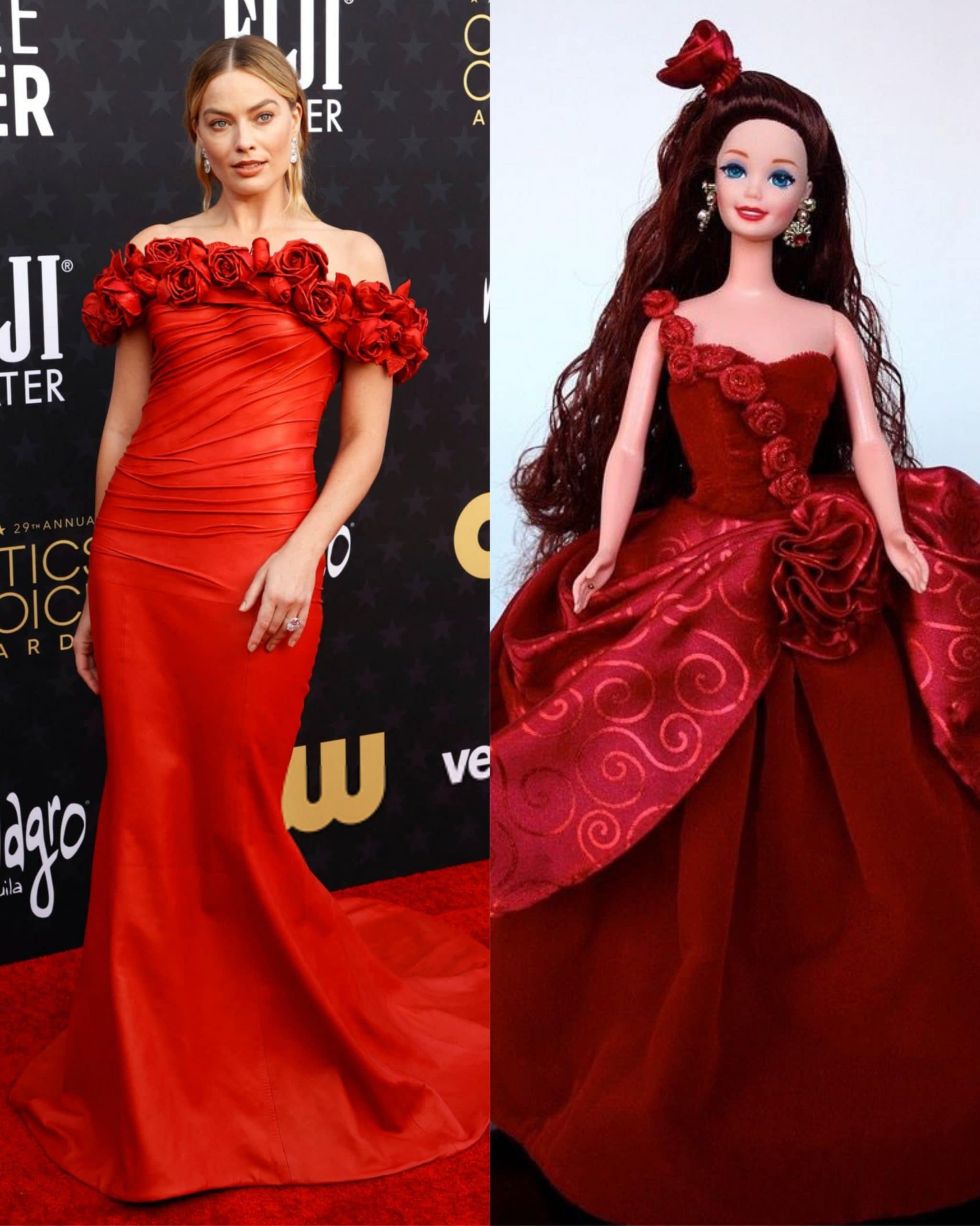 Did Margot Robbie Channel the 1996 Radiant Rose Barbie At The Critics  Choice Awards 2024? - News18