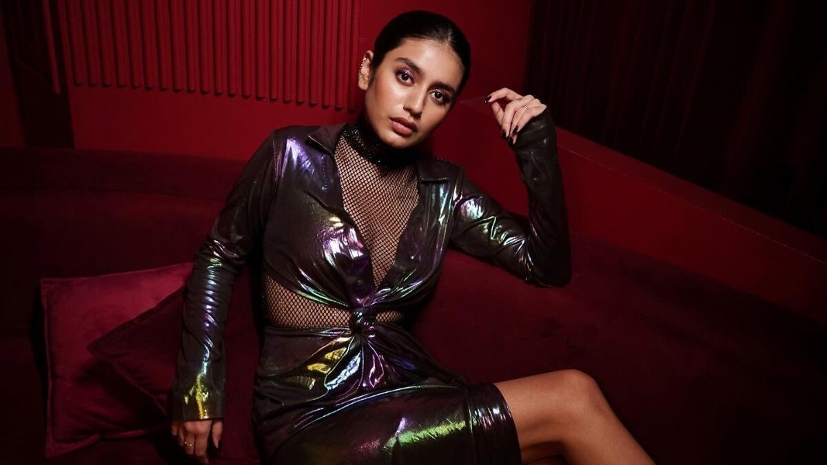 Priya Prakash Varrier Dazzles In A Mesh Rainbow Gown - Vimarsana News