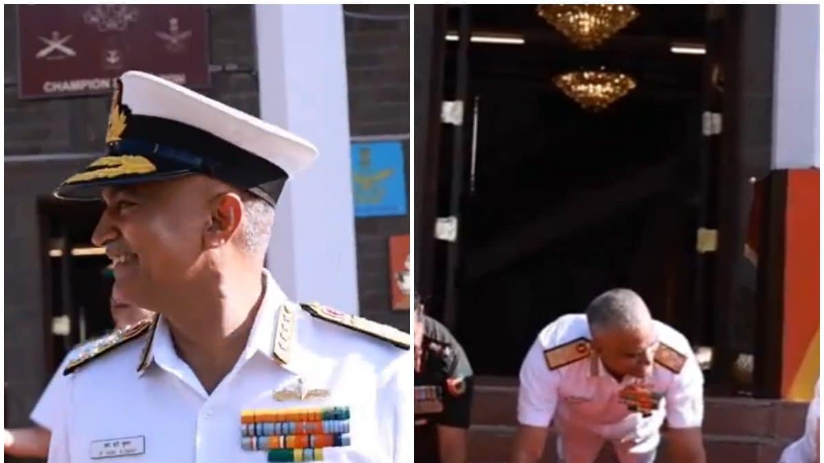 Navy Chief R Hari Kumar Does Push-Ups With Cadets At NDA; Garners Appreciation | WATCH - Vimarsana News