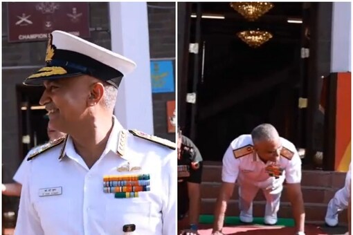 Navy Chief R Hari Kumar Does Push Ups With Cadets At Nda Garners
