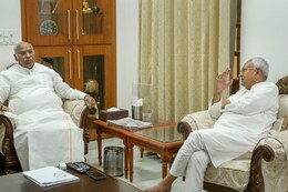 Mallikarjun Kharge and Nitish Kumar