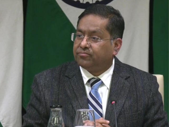 Ministry Of External Affairs (MEA) Spokesperson Randhir Jaiswal addressing a weekly media briefing on Thursday. (File Photo)