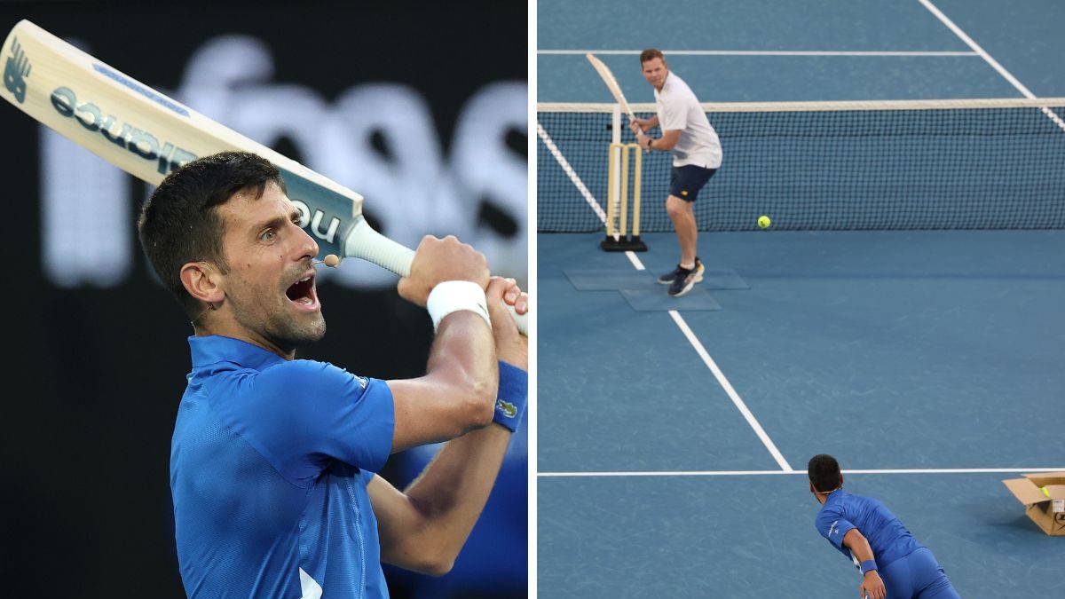 Australian Open: Novak Djokovic Adds Cricketing Twist in Charity Event With  Steve Smith and Jackson Warne - WATCH - News18