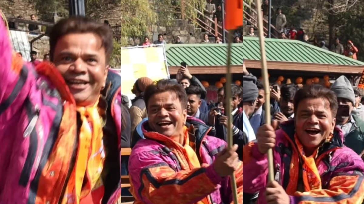 Rajpal Yadav Celebrates Ram Mandir Inauguration By Dancing With A Saffron Flag In Ayodhya; Watch Viral Video - News18