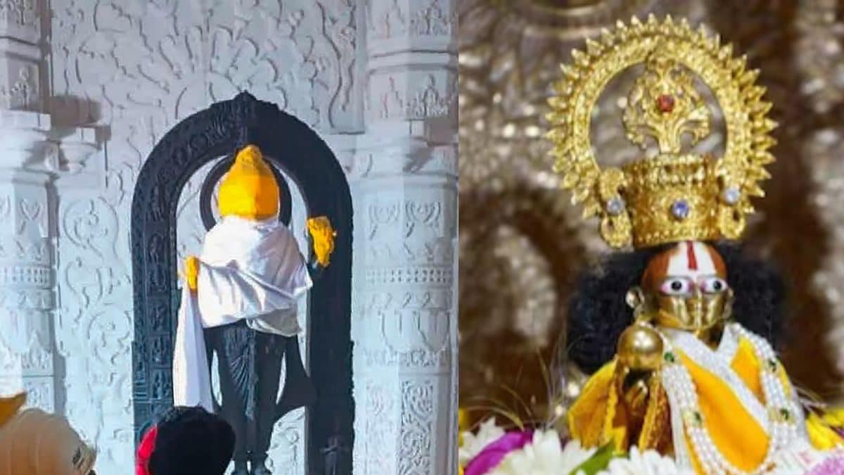 First Photos Of Lord Ram Idol In Ayodhya Temple Out; Original Idols Of ...